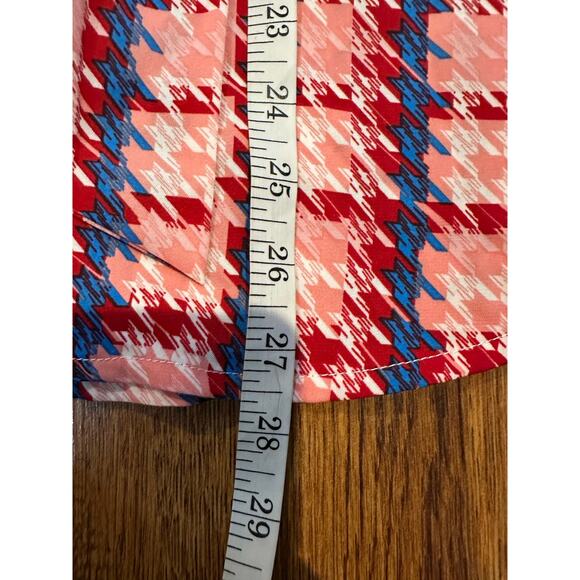 Gracia Women's Bold Aztec Print Tie Neck Blouse Size Medium NWT Button Up - Picture 8 of 9